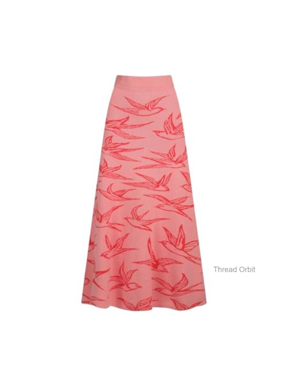 OXKnitstore Women's 1960s Retro Midi Skirt High Waist A-Line Cotton Vintage